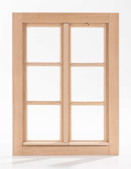 Sprossenfenster aus Eiche mit Einfachglas und profilierten Flügel, Außenansicht Sprossenfenster aus Eiche mit Einfachglas und profilierten Flügel, Außenansicht