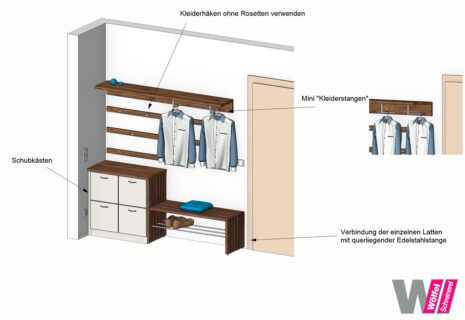 CAD Zeichnung - Garderobe